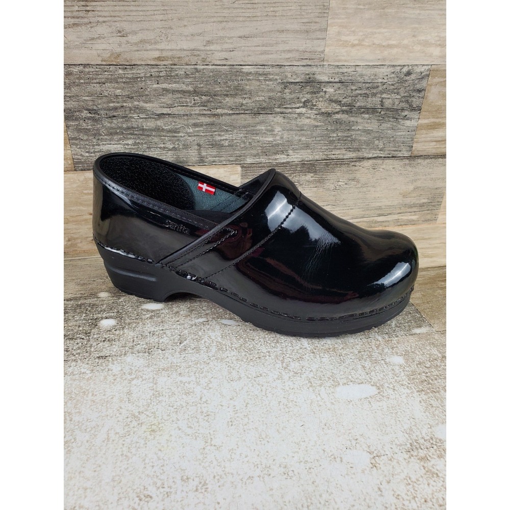 Sanita Original Danish Clog Womens Sz 8.5 - 9 Comfort Patent Leather Slip On